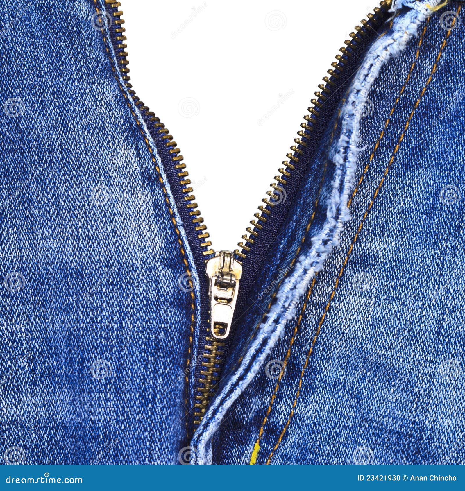 Closeup of Zipper in Blue Jeans Stock Photo - Image of space, text ...