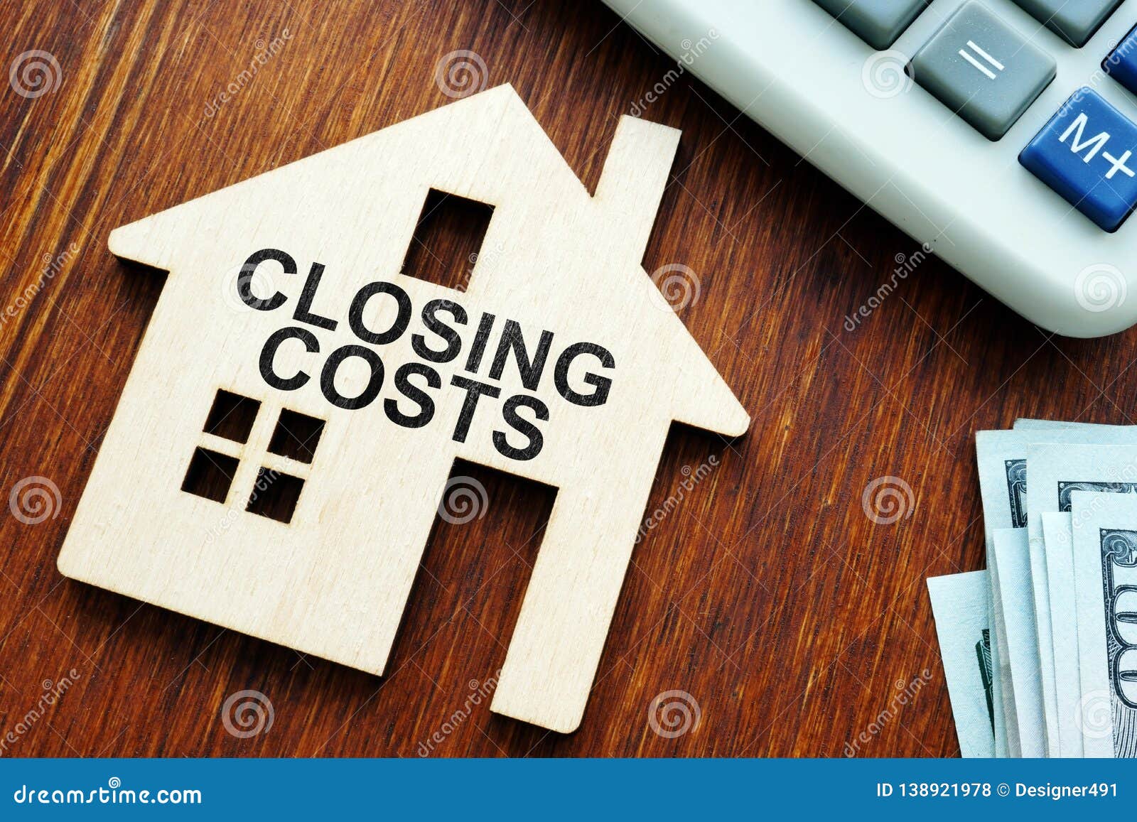 closing costs. model of house and money