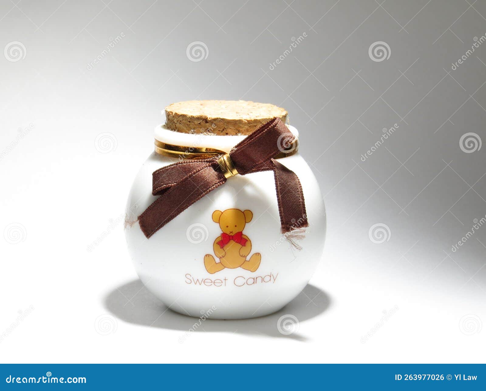 A Closing White Sugar Bowl with Bear Icon Stock Photo Image of sugar