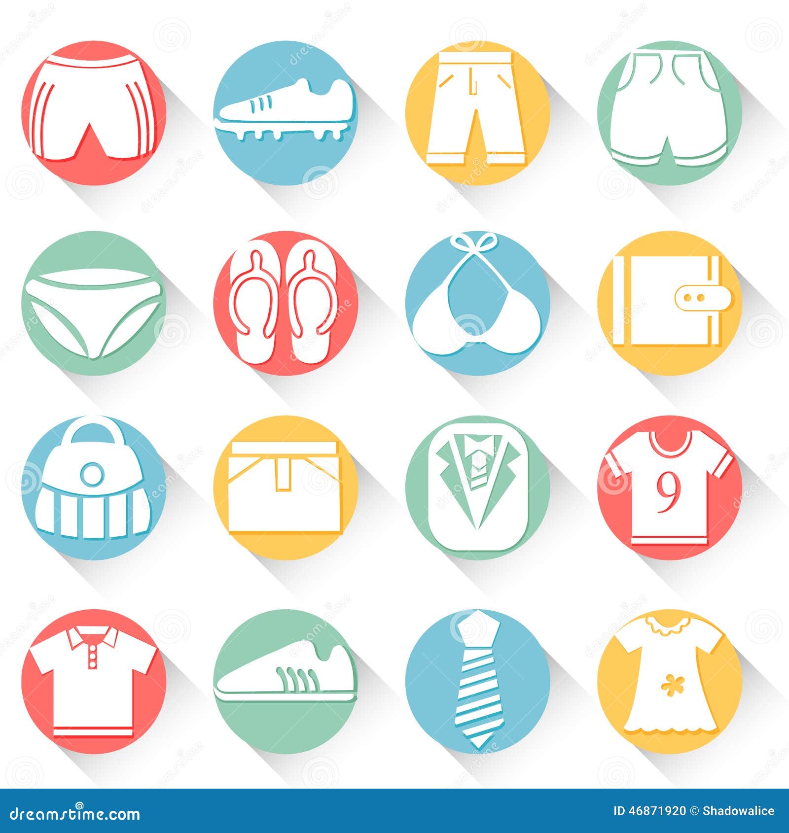 Cloth Button Set stock vector. Illustration of shorts 46871920