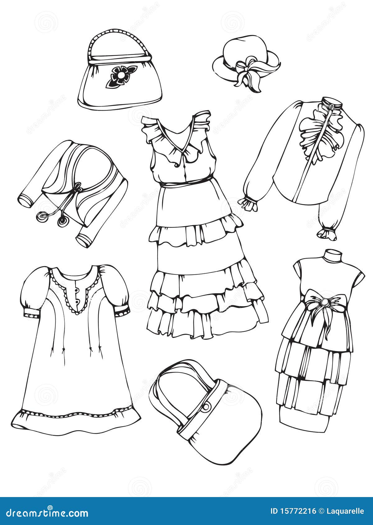 Frock Outline Stock Illustrations – 289 Frock Outline Stock ...