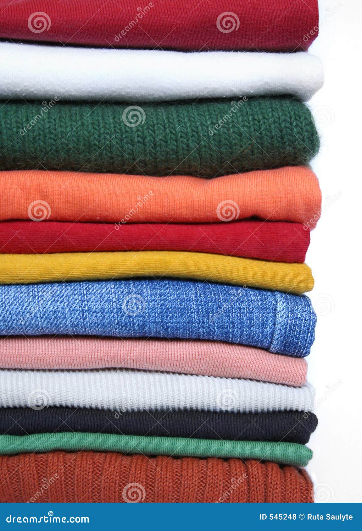 Clothes stock photo. Image of closeup, jeans, fashion, folded 545248