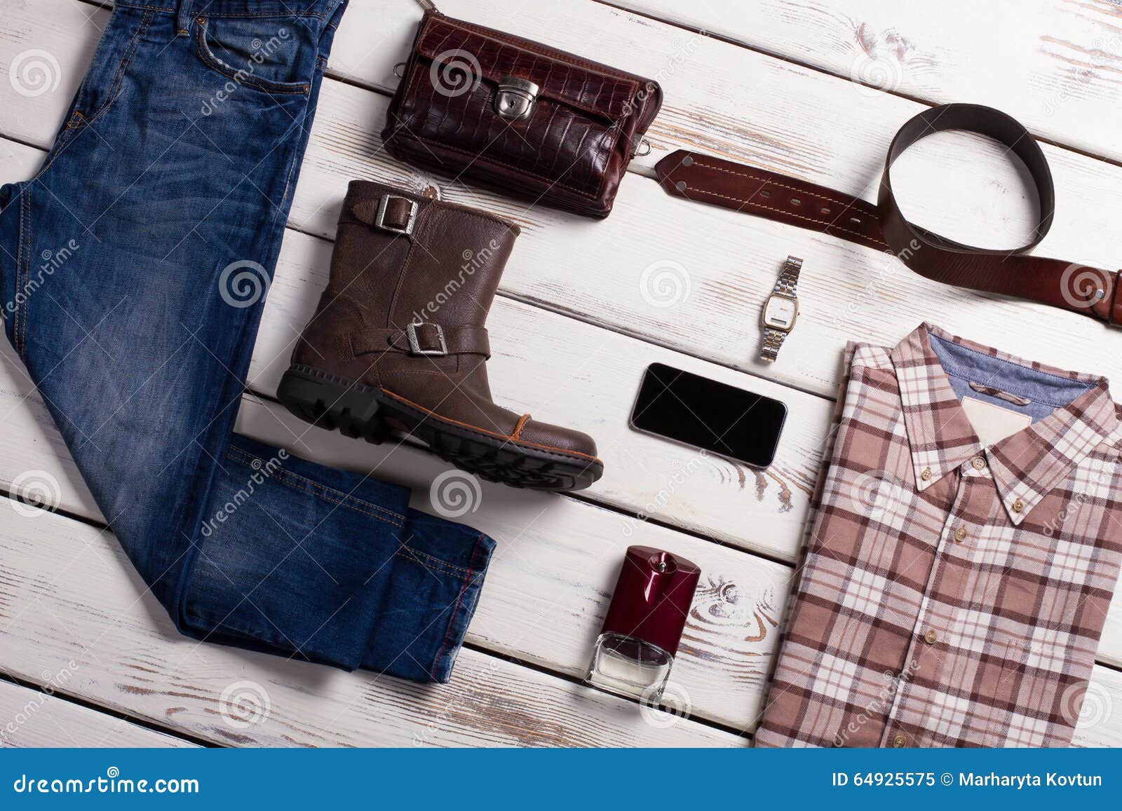 Clothes and Accessories of Stylish Man. Stock Image - Image of ...