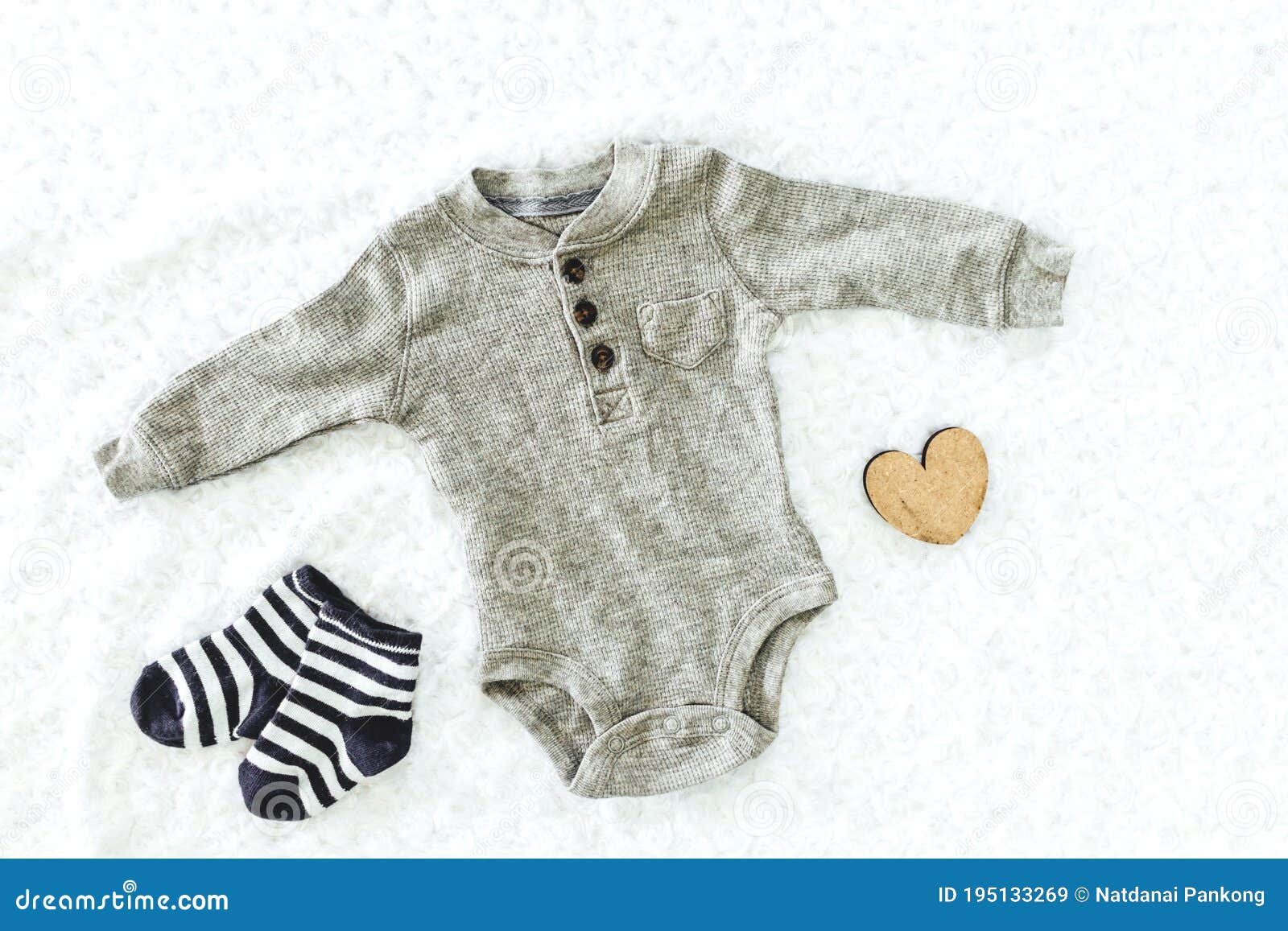 Clothes for Baby on the Bed Stock Image Image of trend, concept