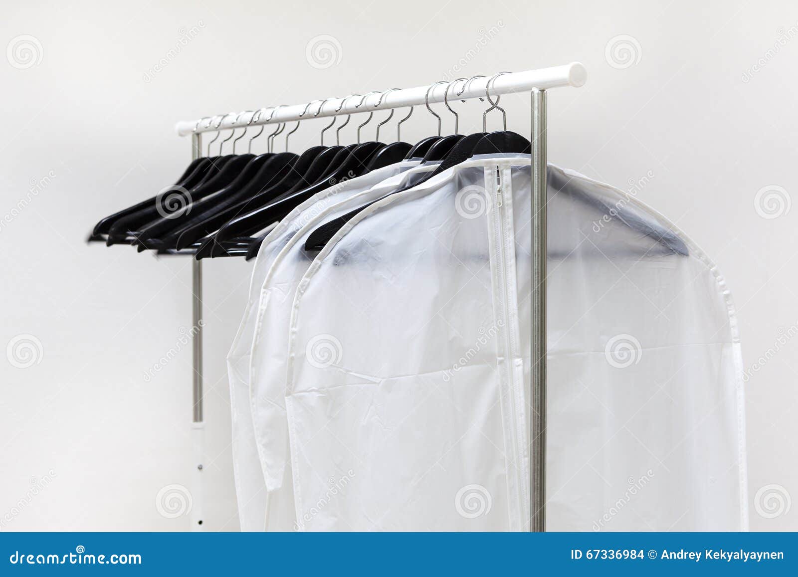 Clothes Bags and Hangers are on Rack Stock Photo Image of bags