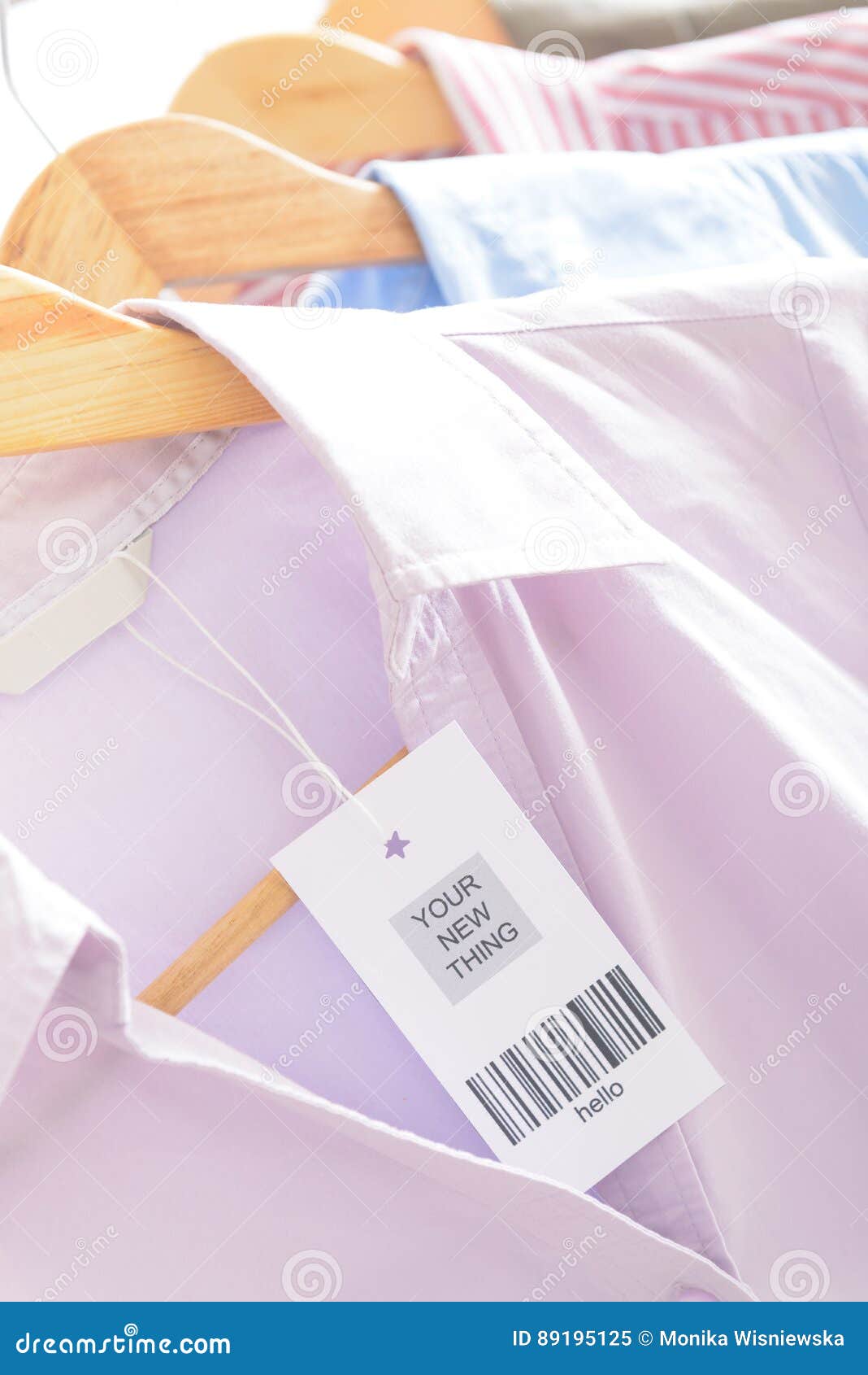 Clothes with a Barcode Label Stock Image Image of consumerism, price