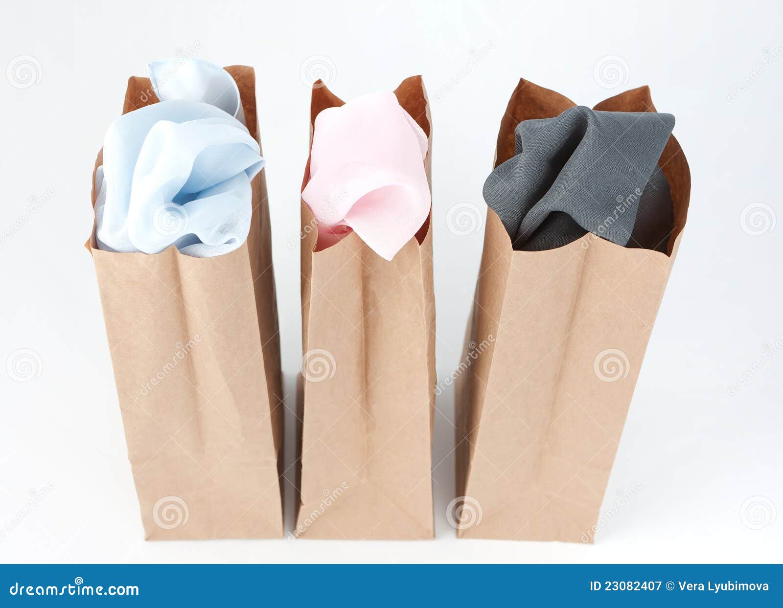 Clothes in Brown Paper Bags Stock Image - Image of friendly, supplies ...