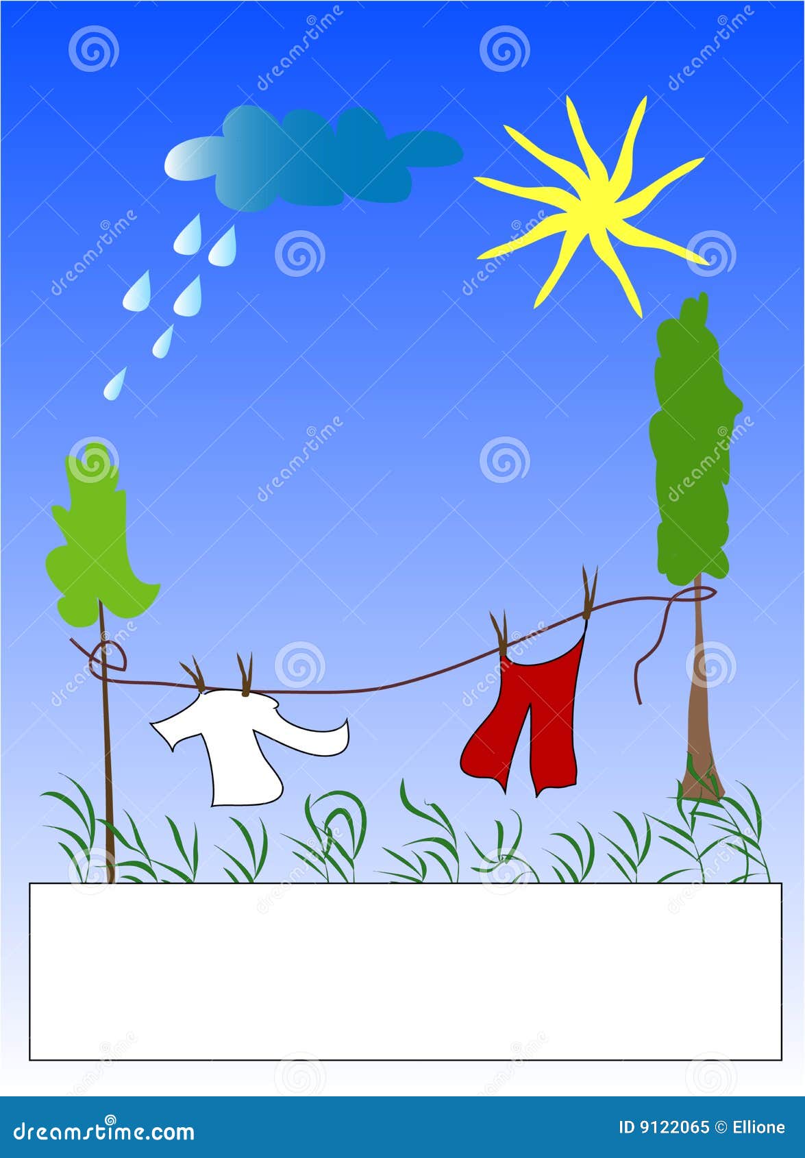 Clothes dry by air stock illustration. Illustration of outside 9122065