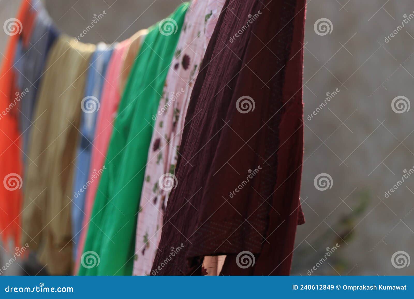 Clothes Drying on the Rope. Stock Image Image of rope, button 240612849