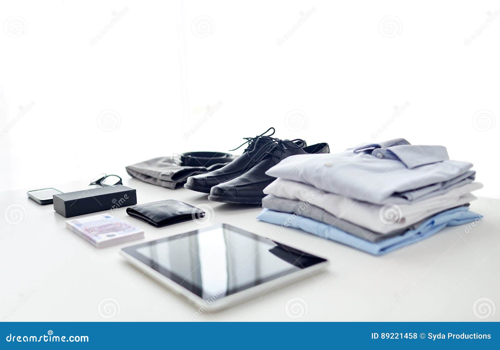 Clothes, Gadgets and Business Stuff on Table Stock Photo Image of outfit, formal 89221458