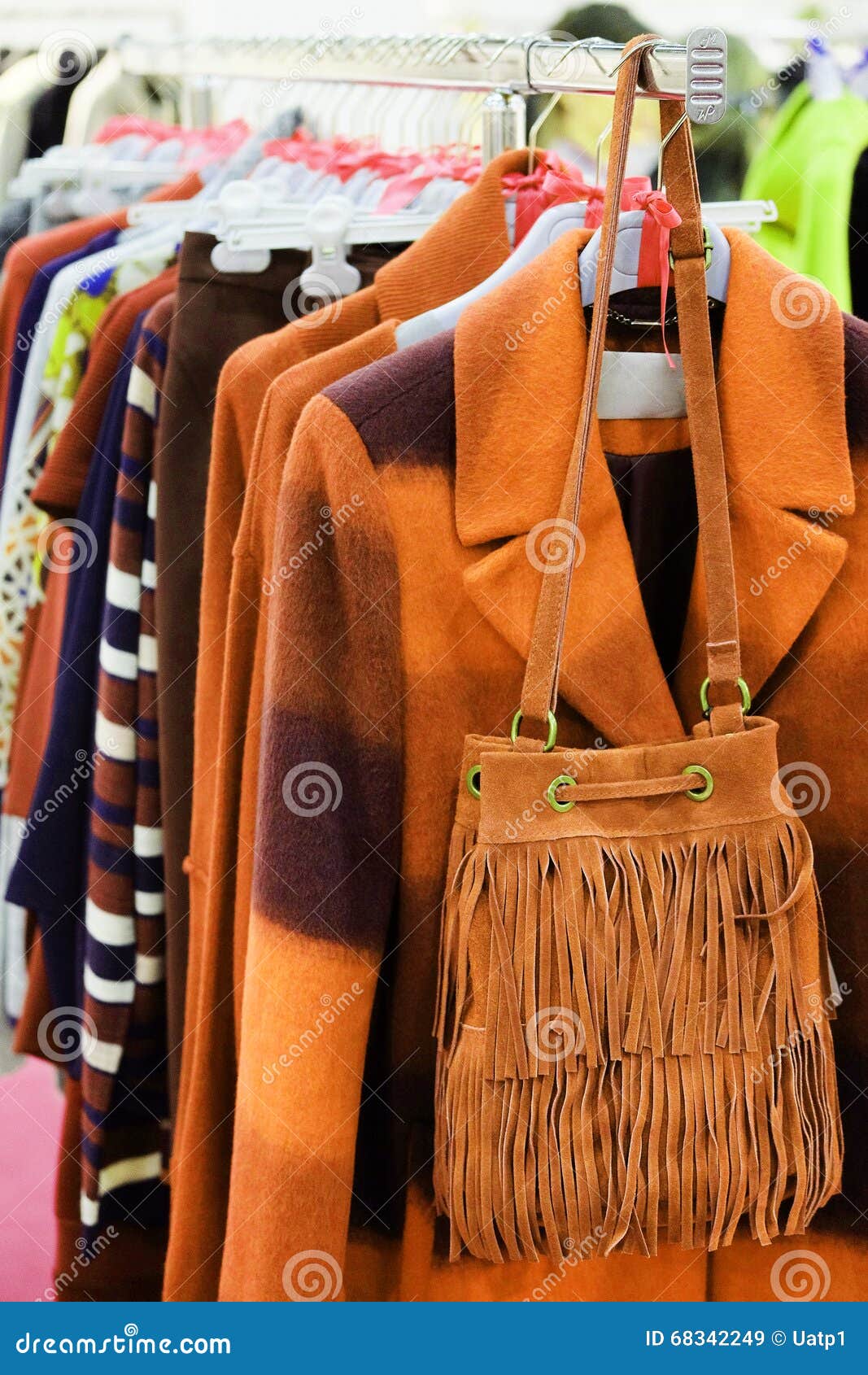 Clothes on a Hanger in Clothes Shop Stock Image Image of store, dress