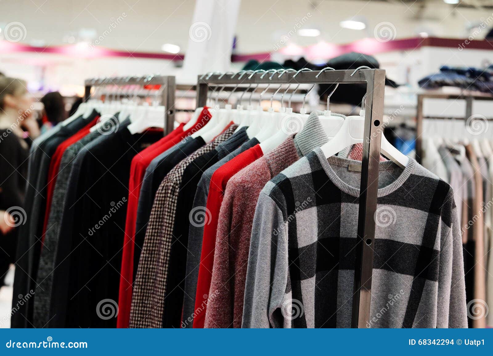 Clothes on a Hanger in Clothes Shop Stock Photo Image of hanger