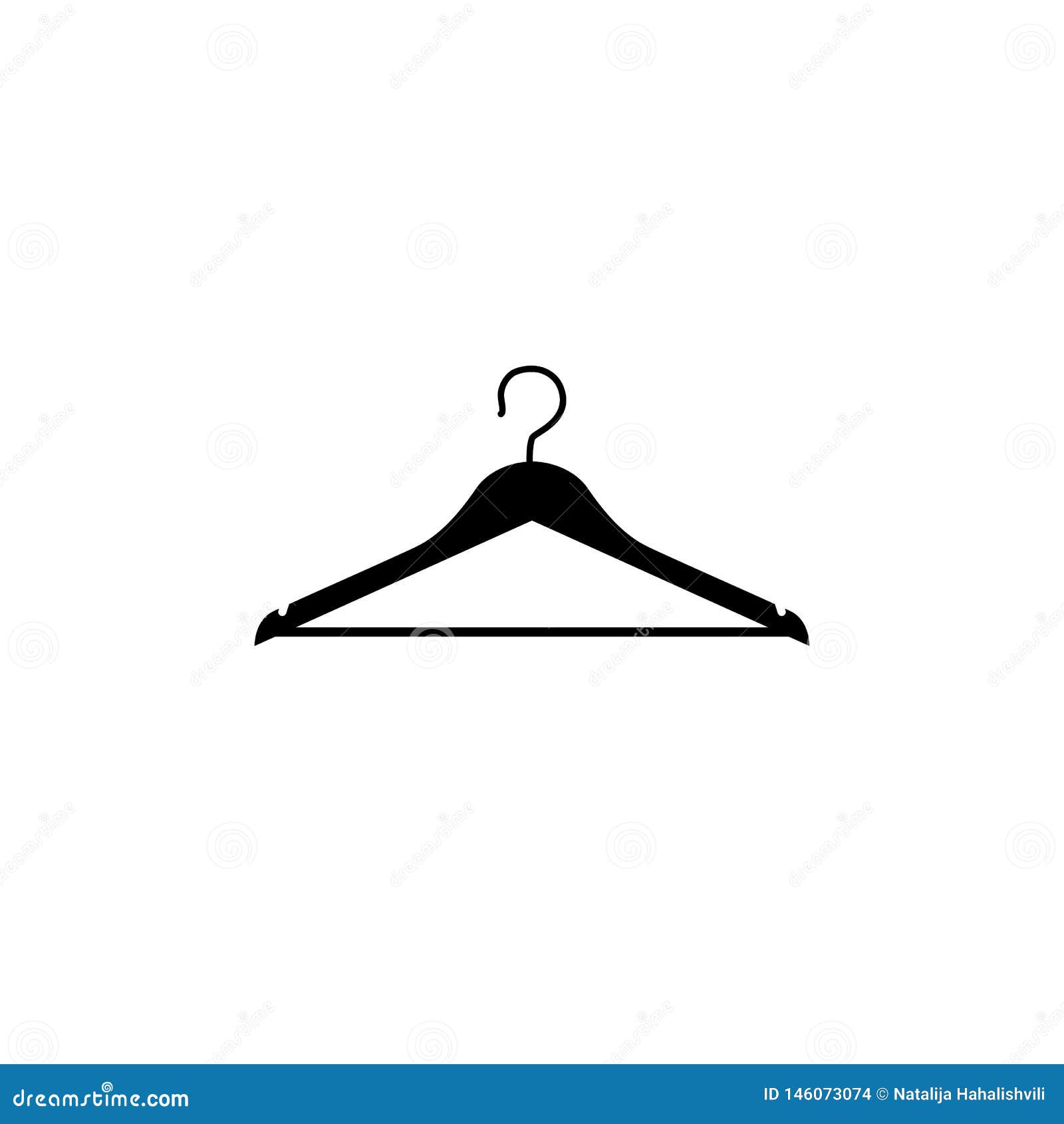 Clothes Hanger Icon Logo Template Isolated on White Background Regarding Wire Hanger Letter Template