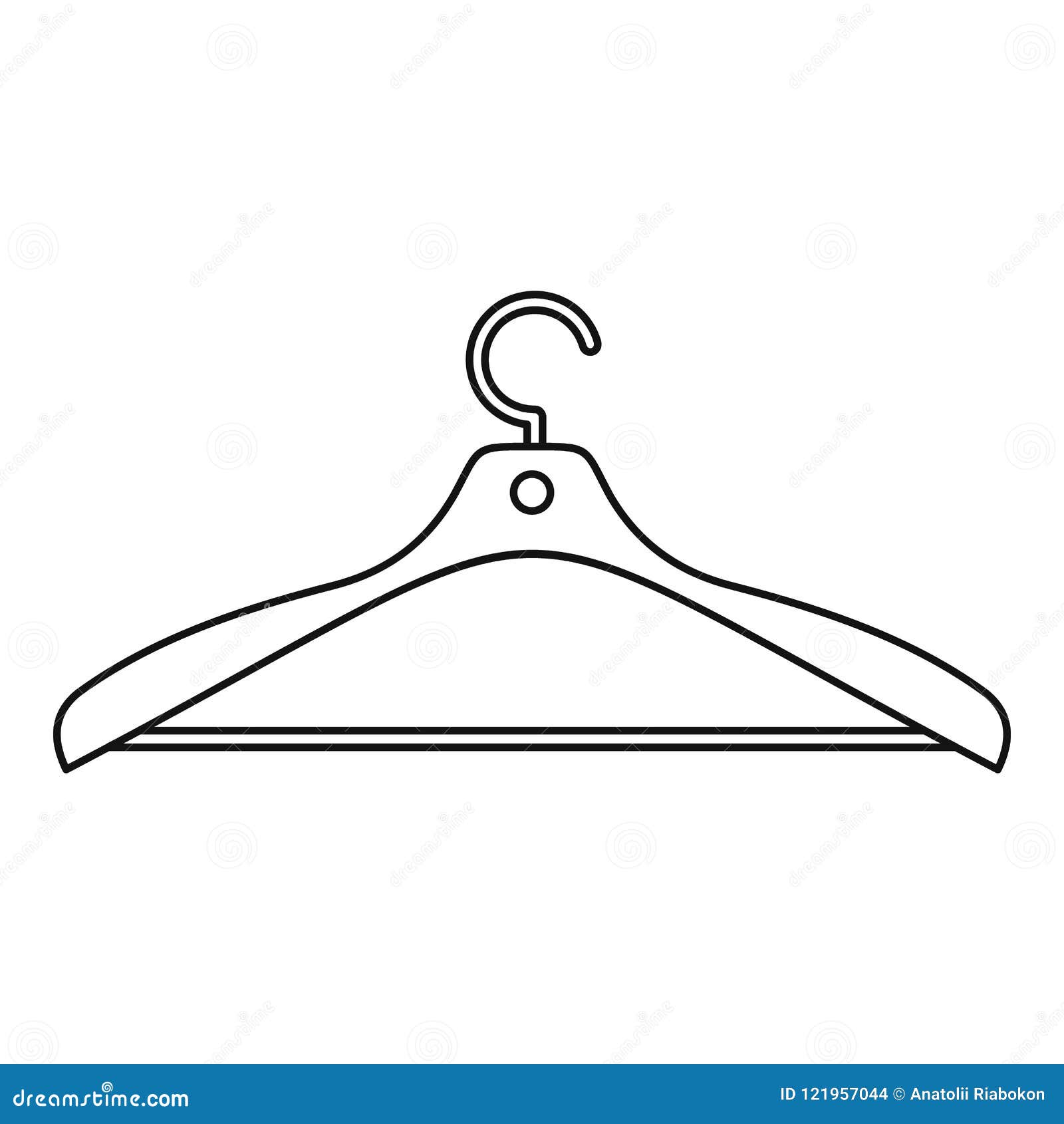 Clothes Hanger Vector Icon Hanger Isolated Vector Illustration On