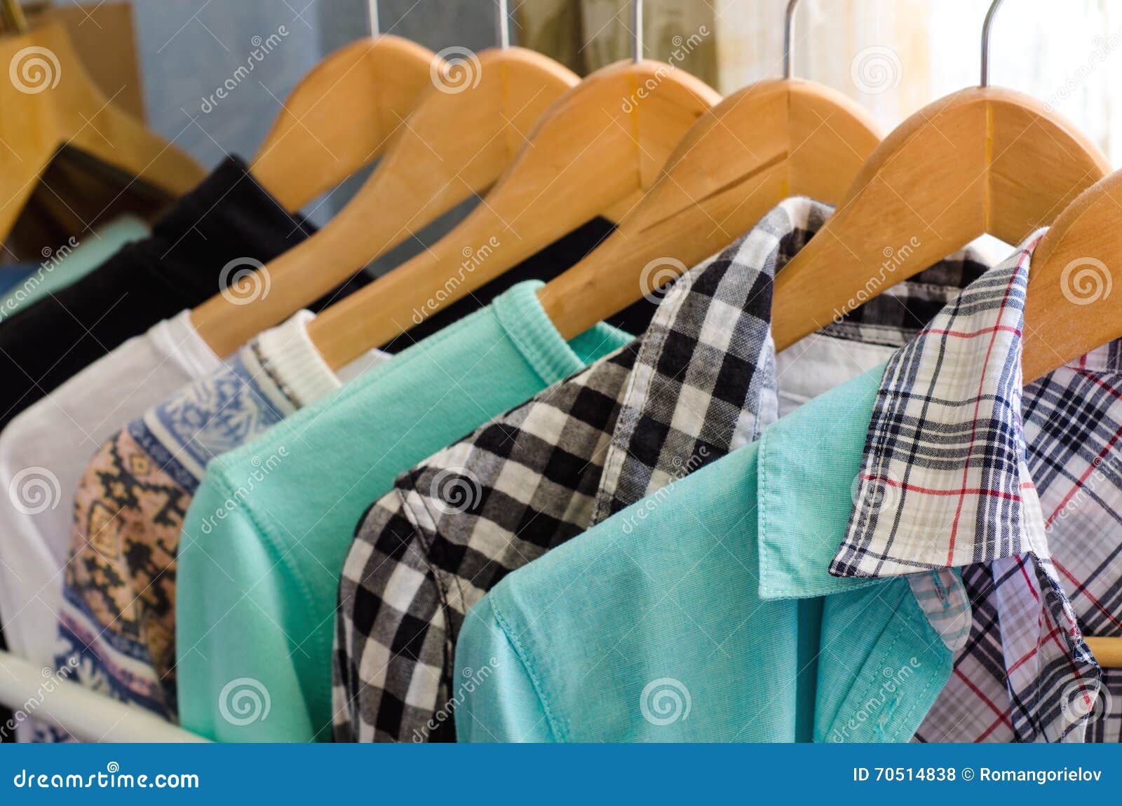 Clothes hanger stock photo. Image of garment, choice 70514838