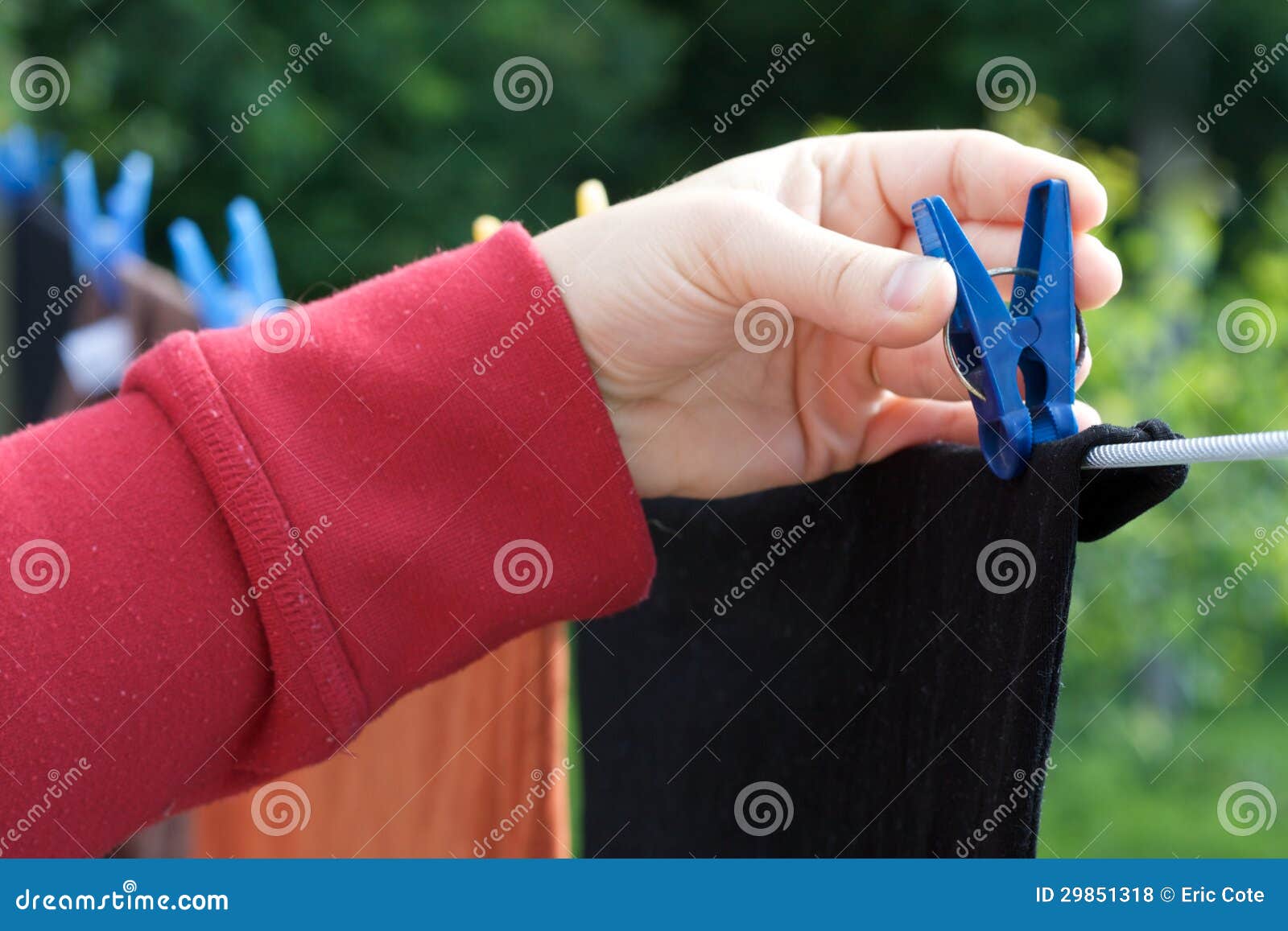 Hanging clothes stock photo. Image of rope, home, clothing 29851318