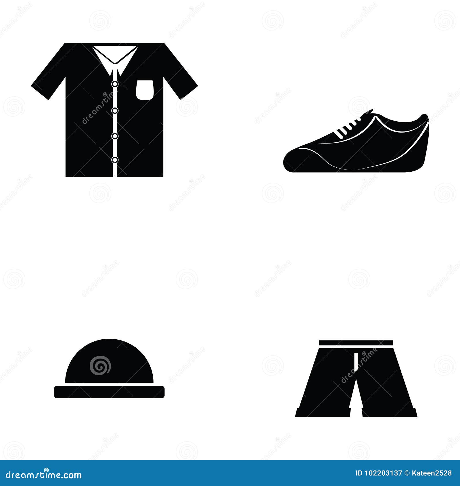 Clothes icon set stock vector. Illustration of line - 102203137