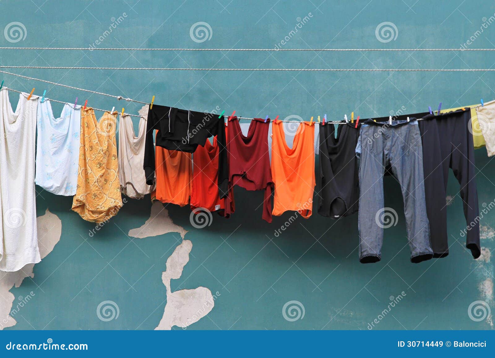 Clothes line stock image. Image of laundry, pants, shirts - 30714449
