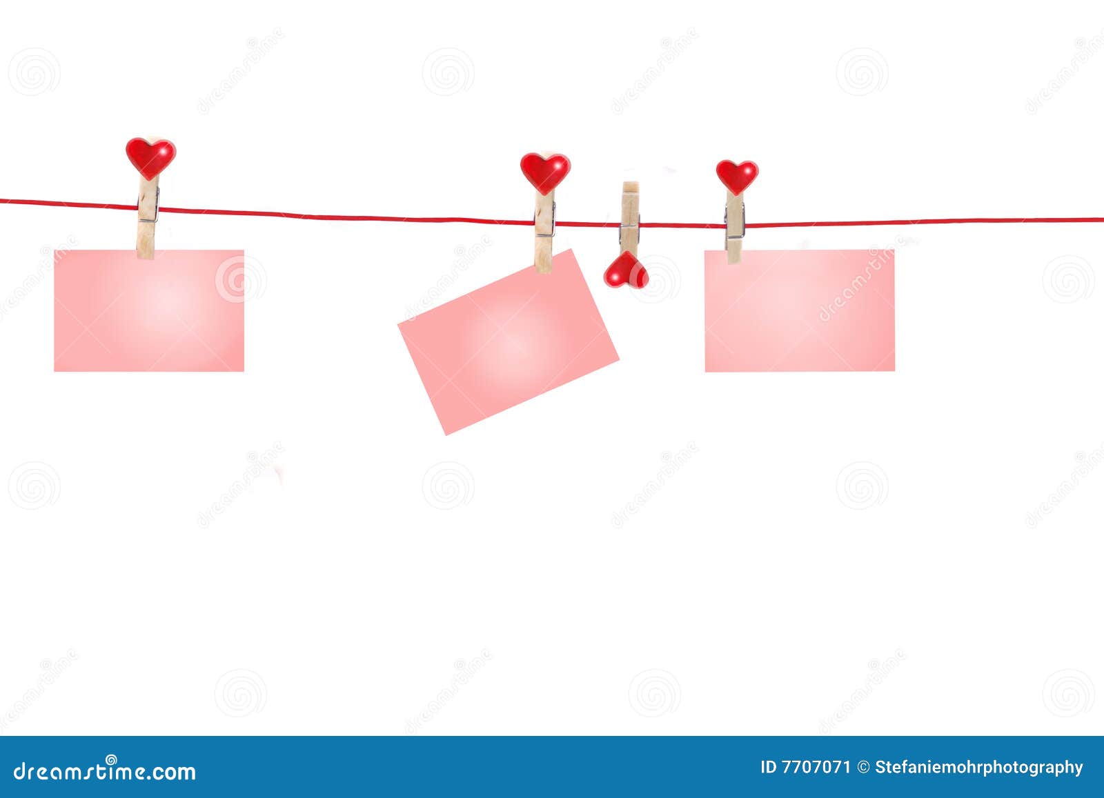Clothes-Line for hearts stock illustration. Illustration of concept ...