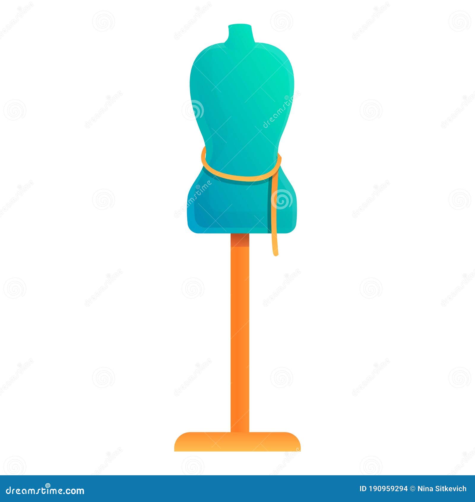 Clothes Mannequin Icon, Cartoon Style Stock Vector Illustration of