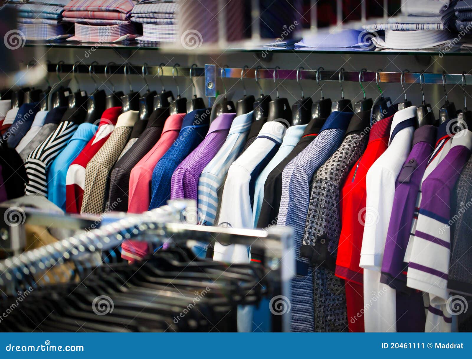 Clothes for Men on a Hanger in Shop Stock Image Image of customer