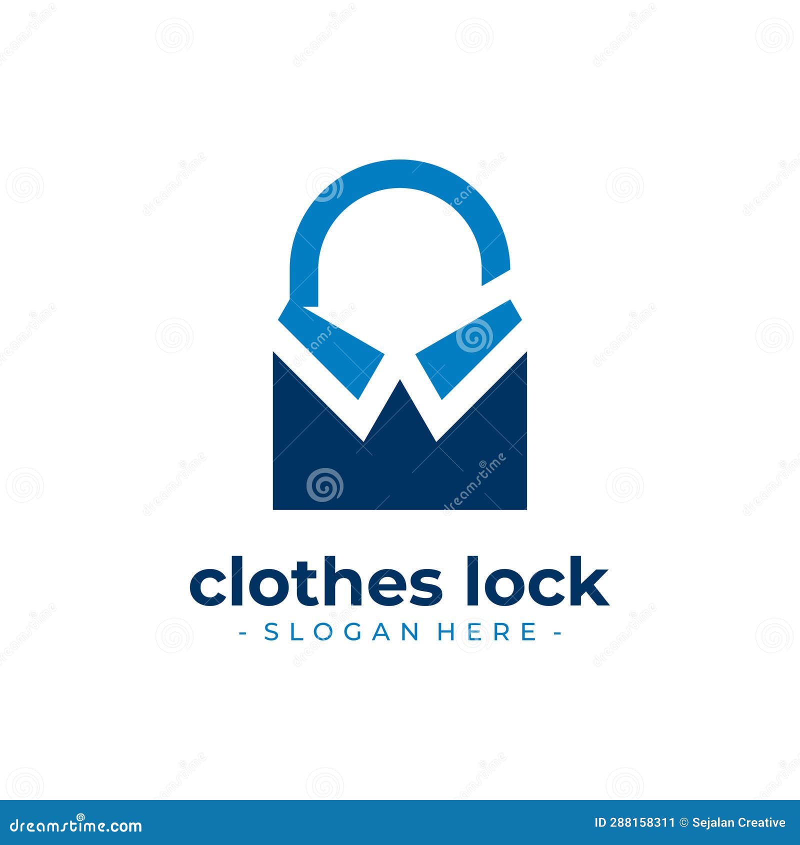 Clothes Padlock Logo Template Design Stock Illustration Illustration