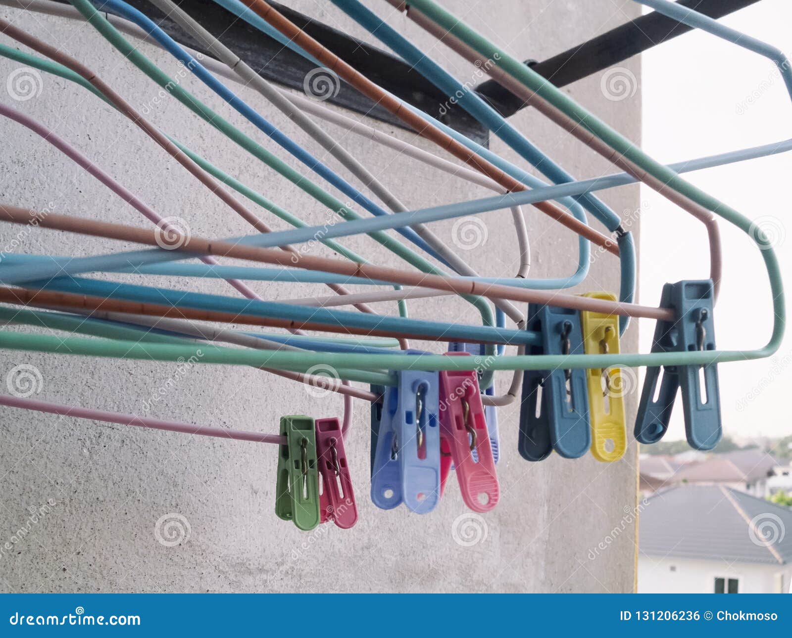 Clothes peg stock photo. Image of hold, clothesline 131206236