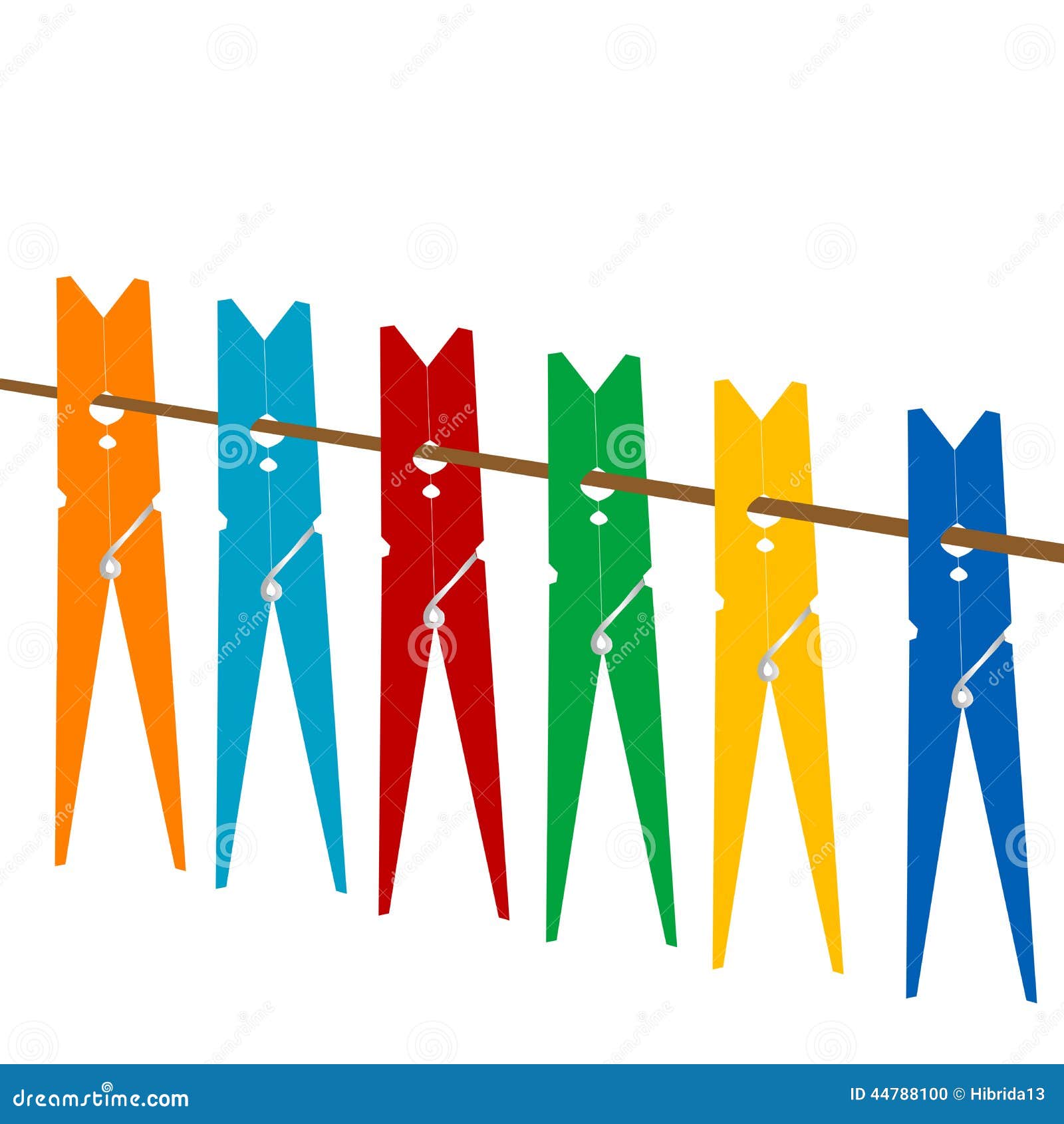 Clothes Pegs Vector Illustration | CartoonDealer.com #3830216