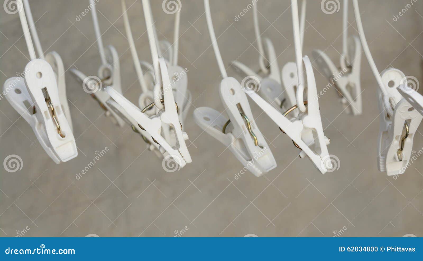 Clothes Pin and Clothes Peg for Dry Clothes in the Air Stock Photo