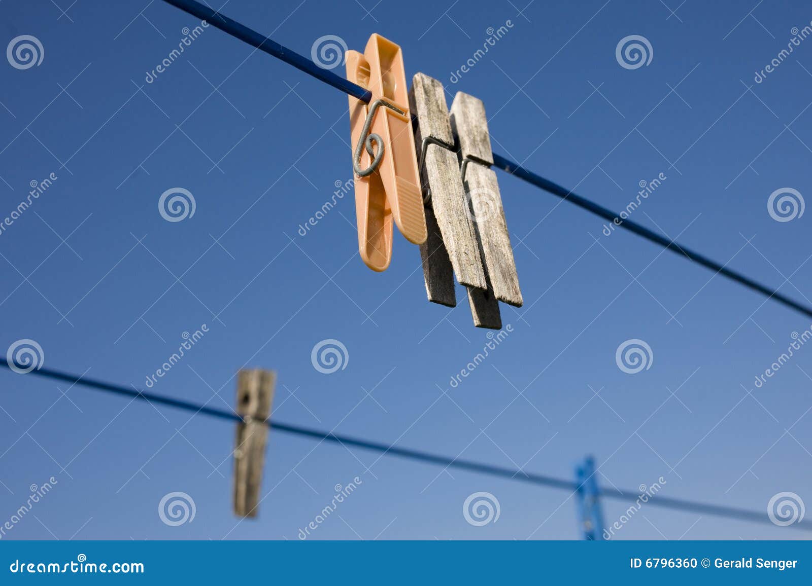 Clothes Pins stock photo. Image of undecided, hung, wash 6796360