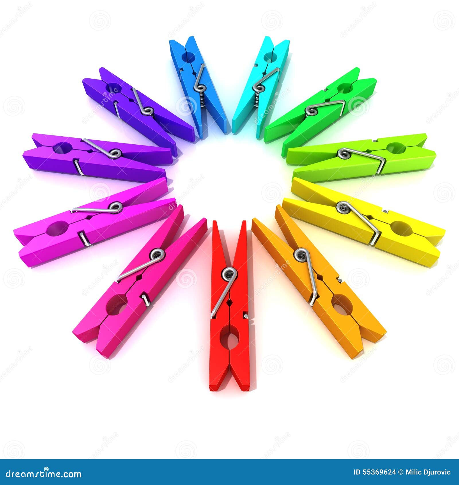 Clothes pins color wheel stock photo. Image of banner 55369624
