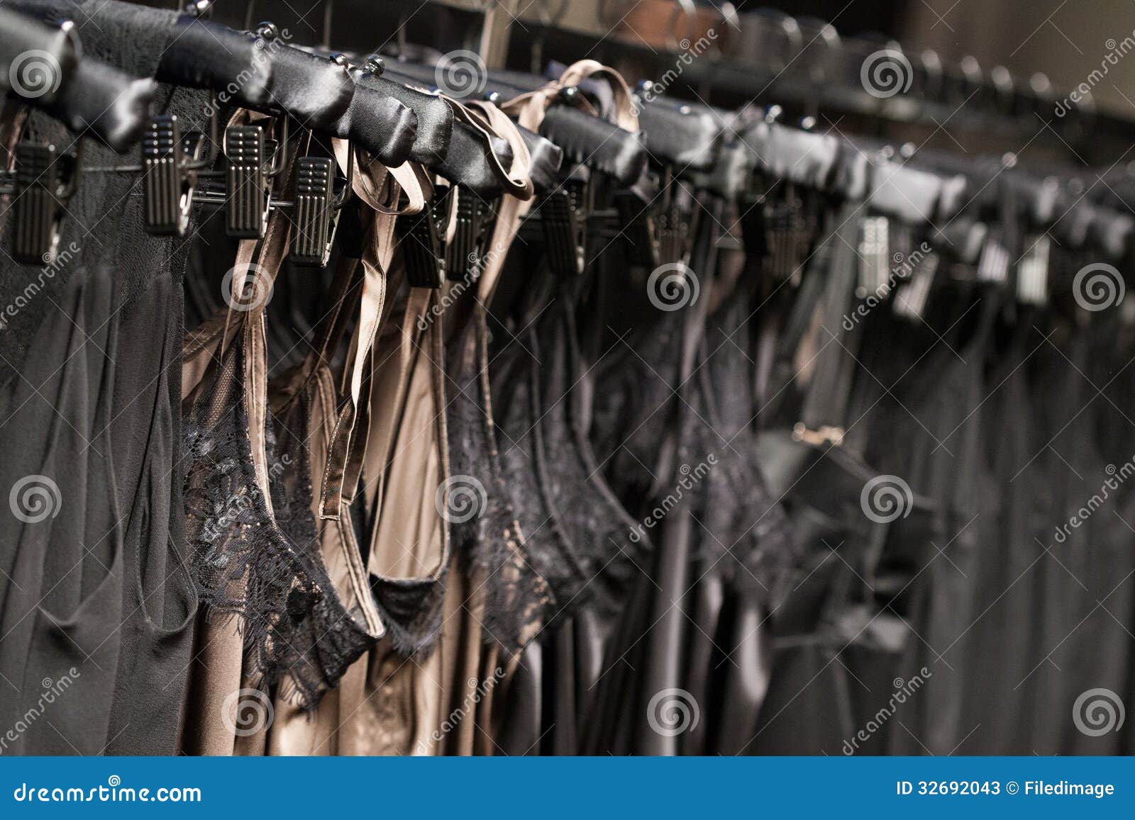 Clothes on a Rack stock image. Image of shop, display 32692043