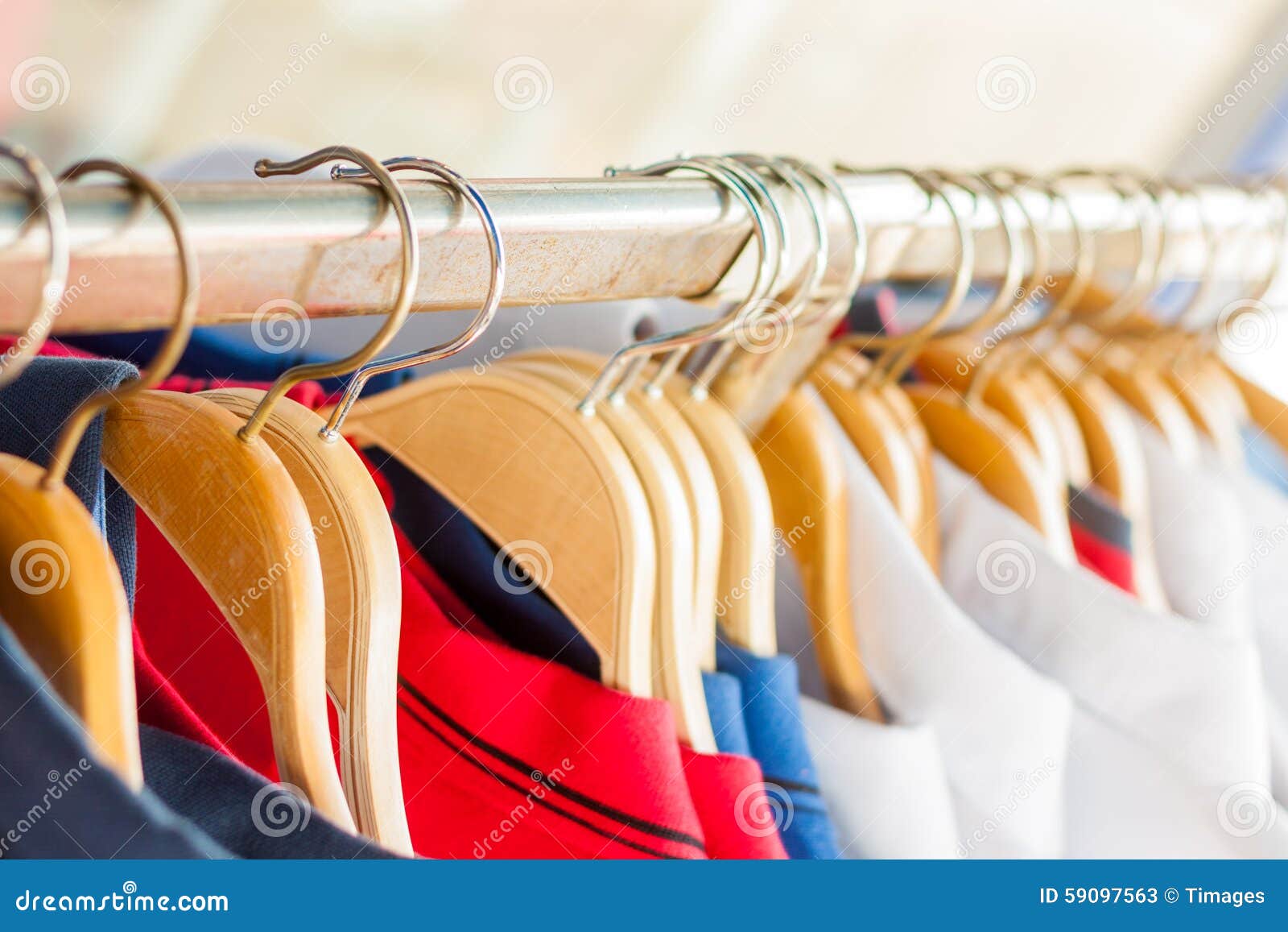 Clothes rail stock image. Image of line, retail, rack - 59097563