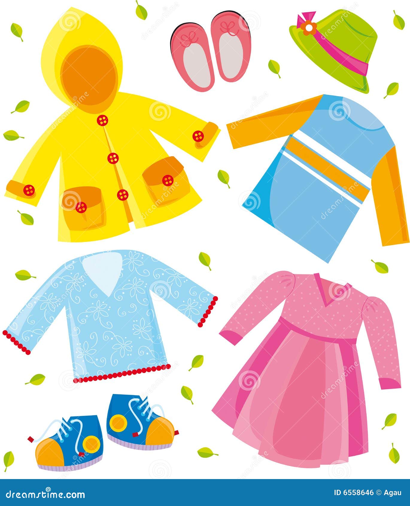 Clothes series- spring stock vector. Illustration of clothing - 6558646