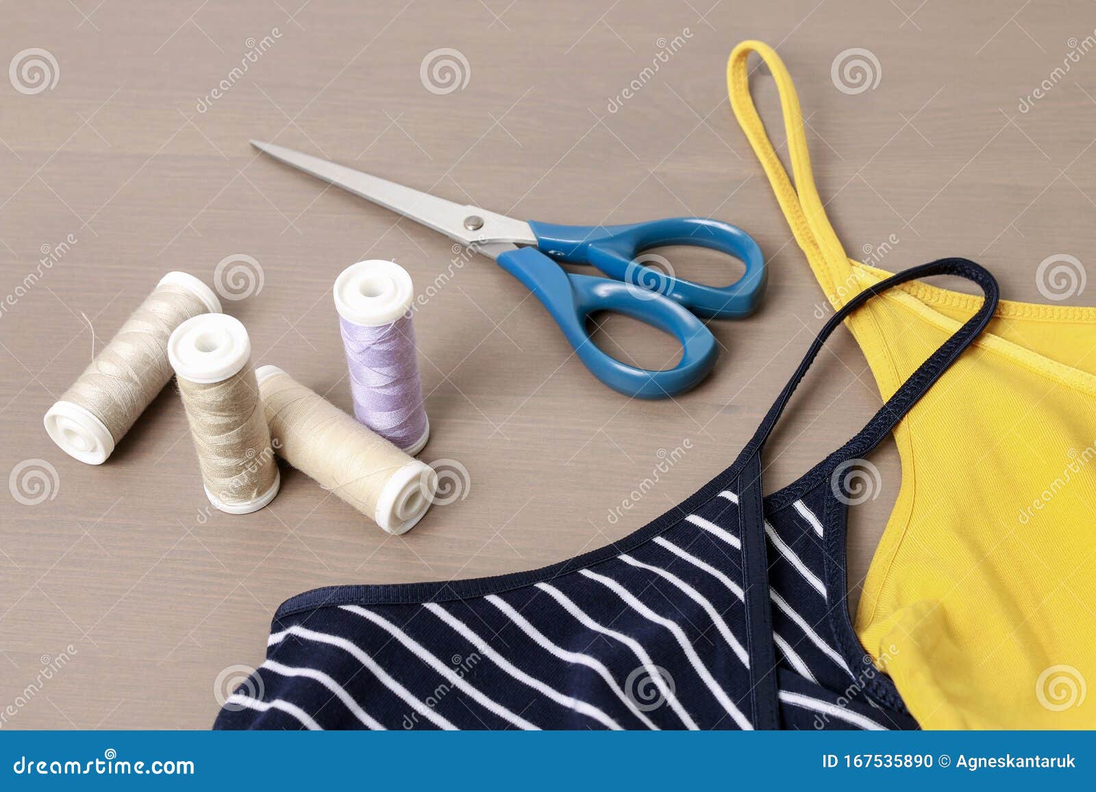 Clothes and Sewing Accessories Stock Photo Image of material, textile