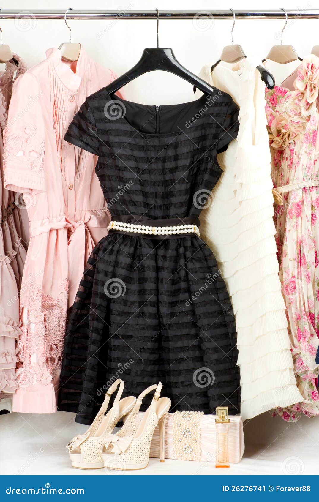Clothes, Shoes and Accessories Stock Image Image of feminine, black