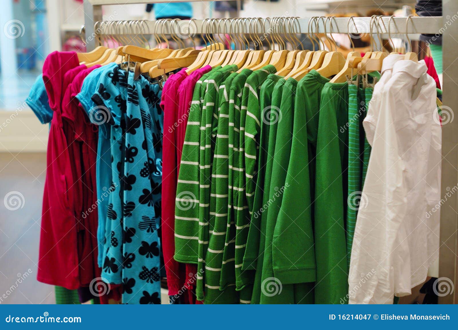 Clothes shop stock image. Image of colours, sale, jacket 16214047