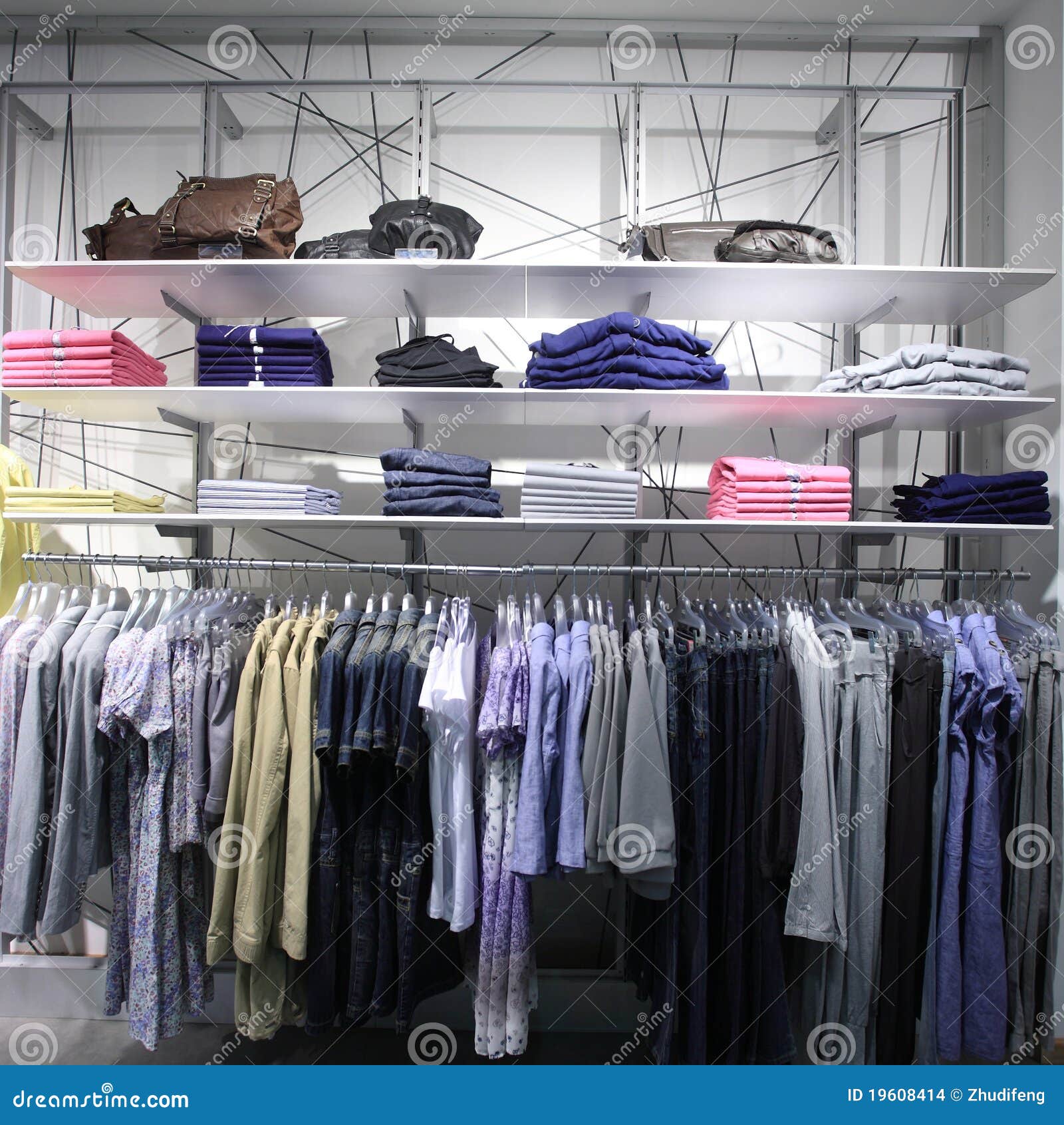 Clothes in the shop stock photo. Image of boutique, hangers - 19608414