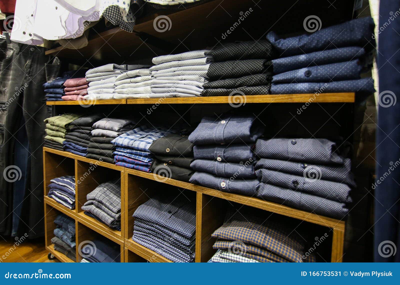 Clothes Shop with Bags, Suits, Trousers, Shirts and Sweaters. Shopping ...