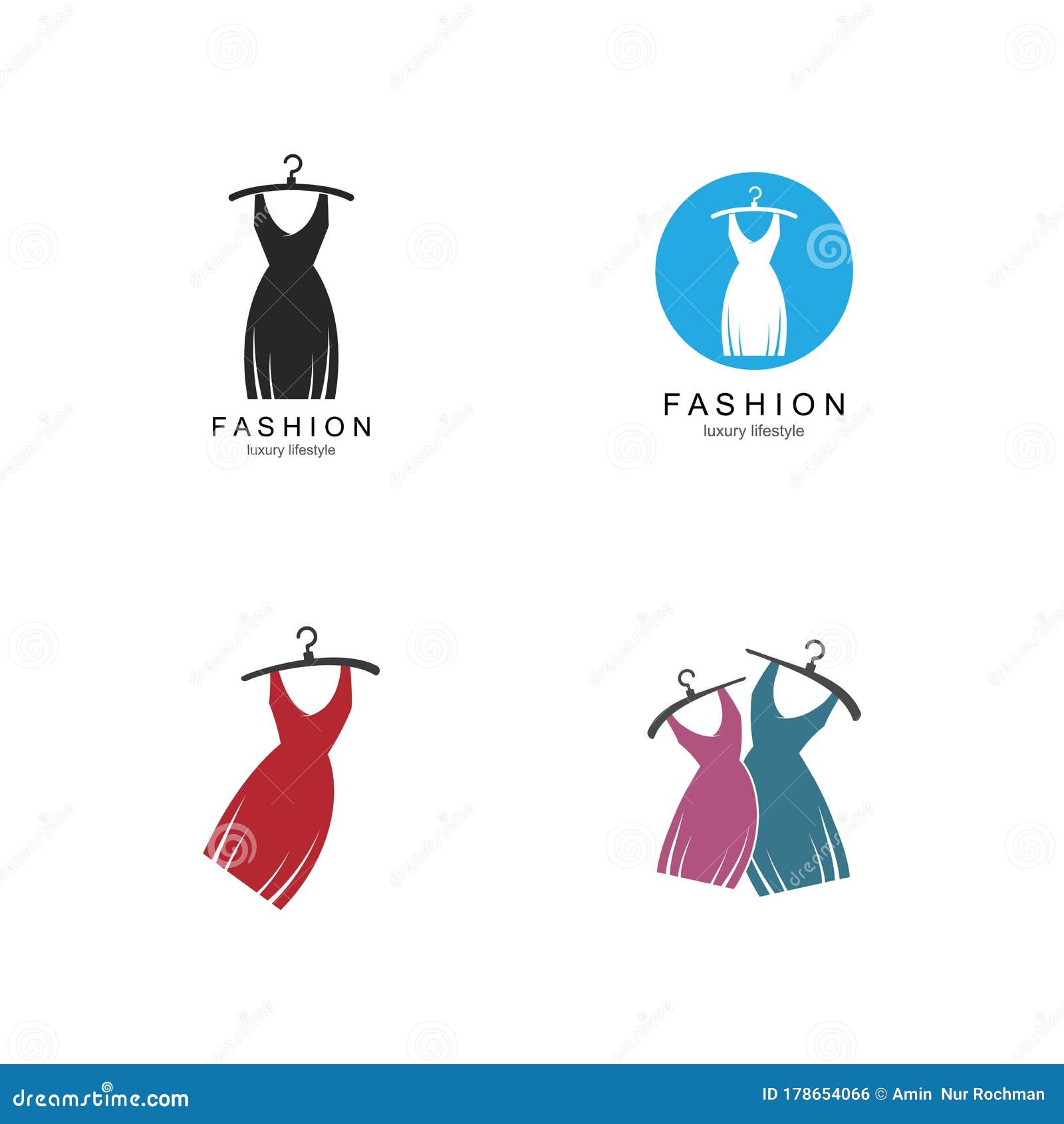 Clothes Shop Fashion Logo Vector Stock Illustration - Illustration of ...