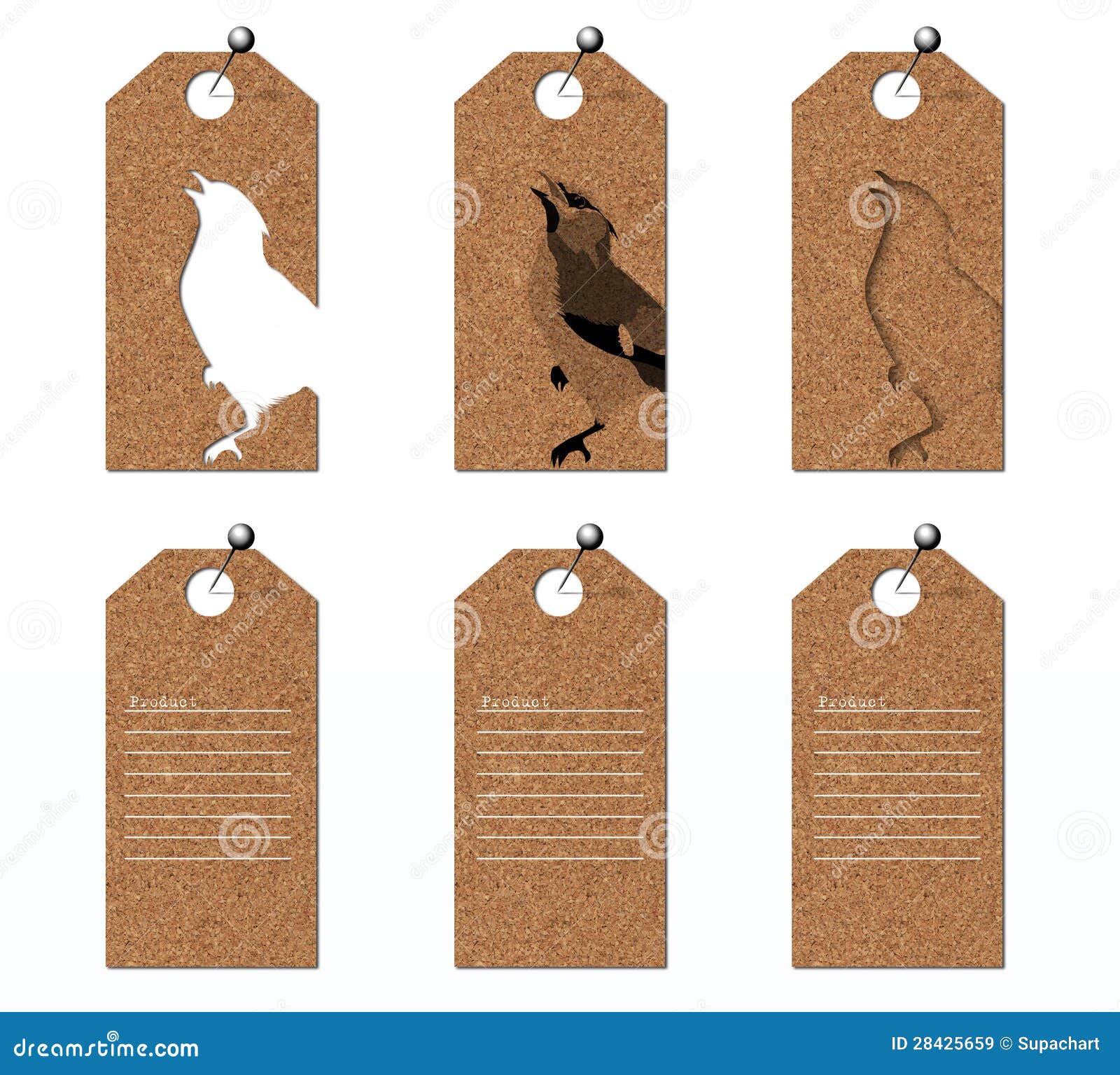 Clothes tag stock illustration. Illustration of cork 28425659