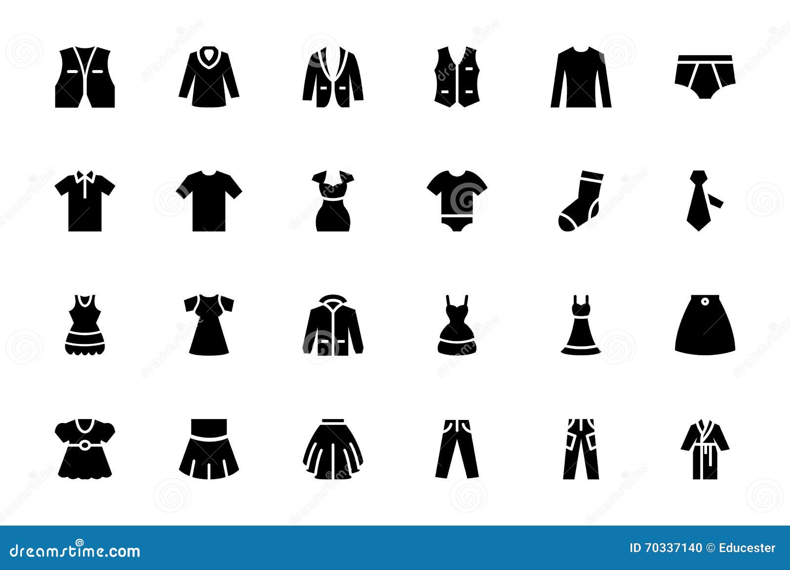 Clothes Vector Icons 2 stock illustration. Illustration of mini - 70337140