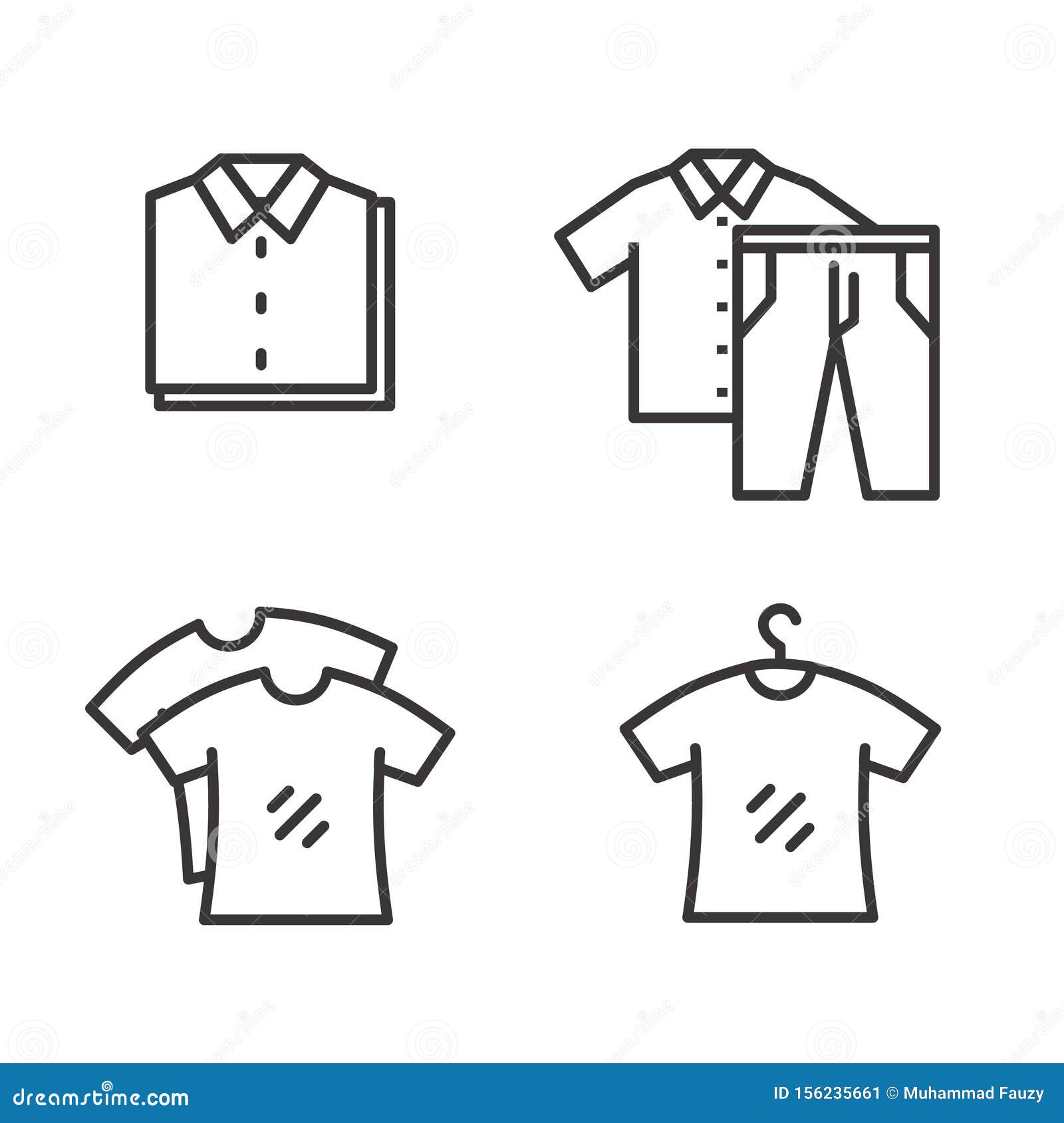 Clothes Vector Illustration with Simple Line Design Suitable for ...