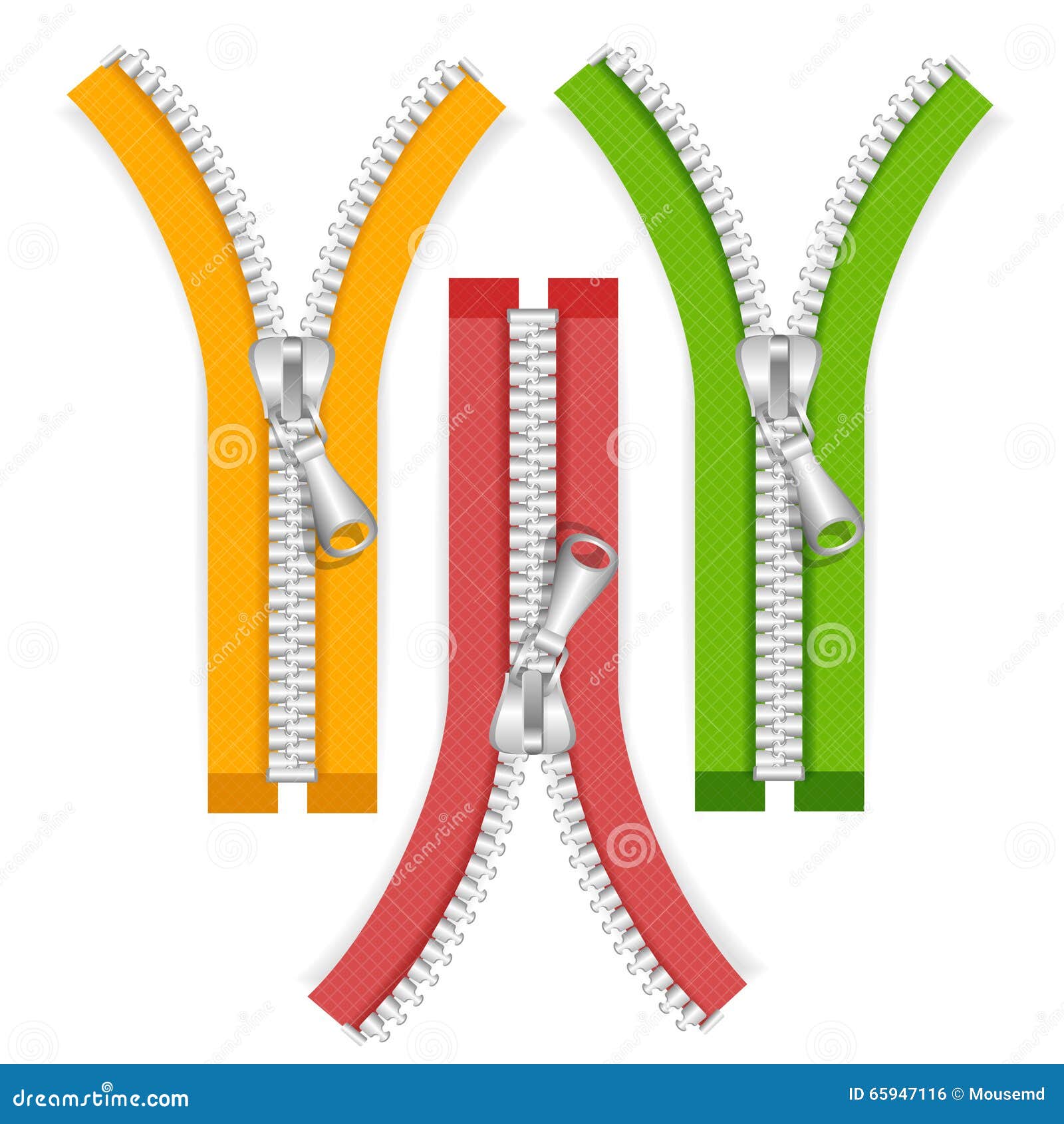 Clothes Zip Set. Vector stock vector. Illustration of cloth 65947116