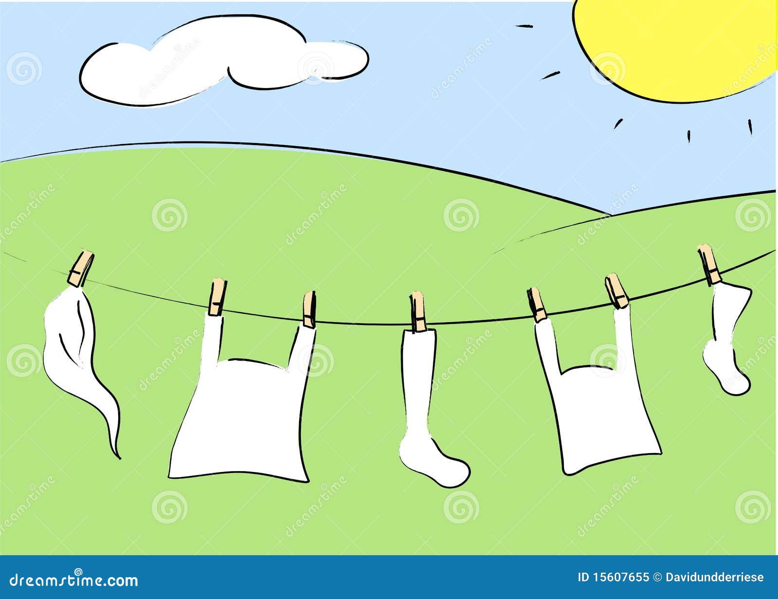 Clothesline. stock illustration. Image of line, background 15607655