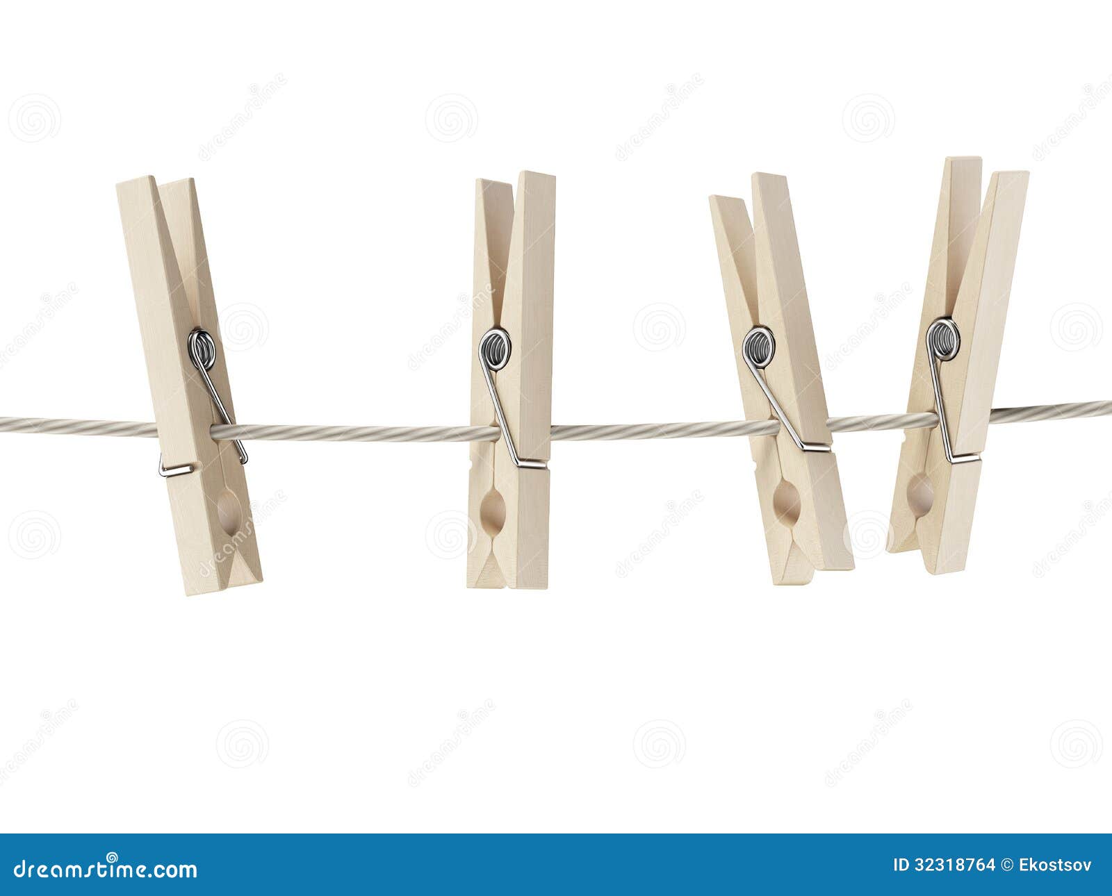 Clothespins on rope stock photo. Image of bundle, laundry 32318764