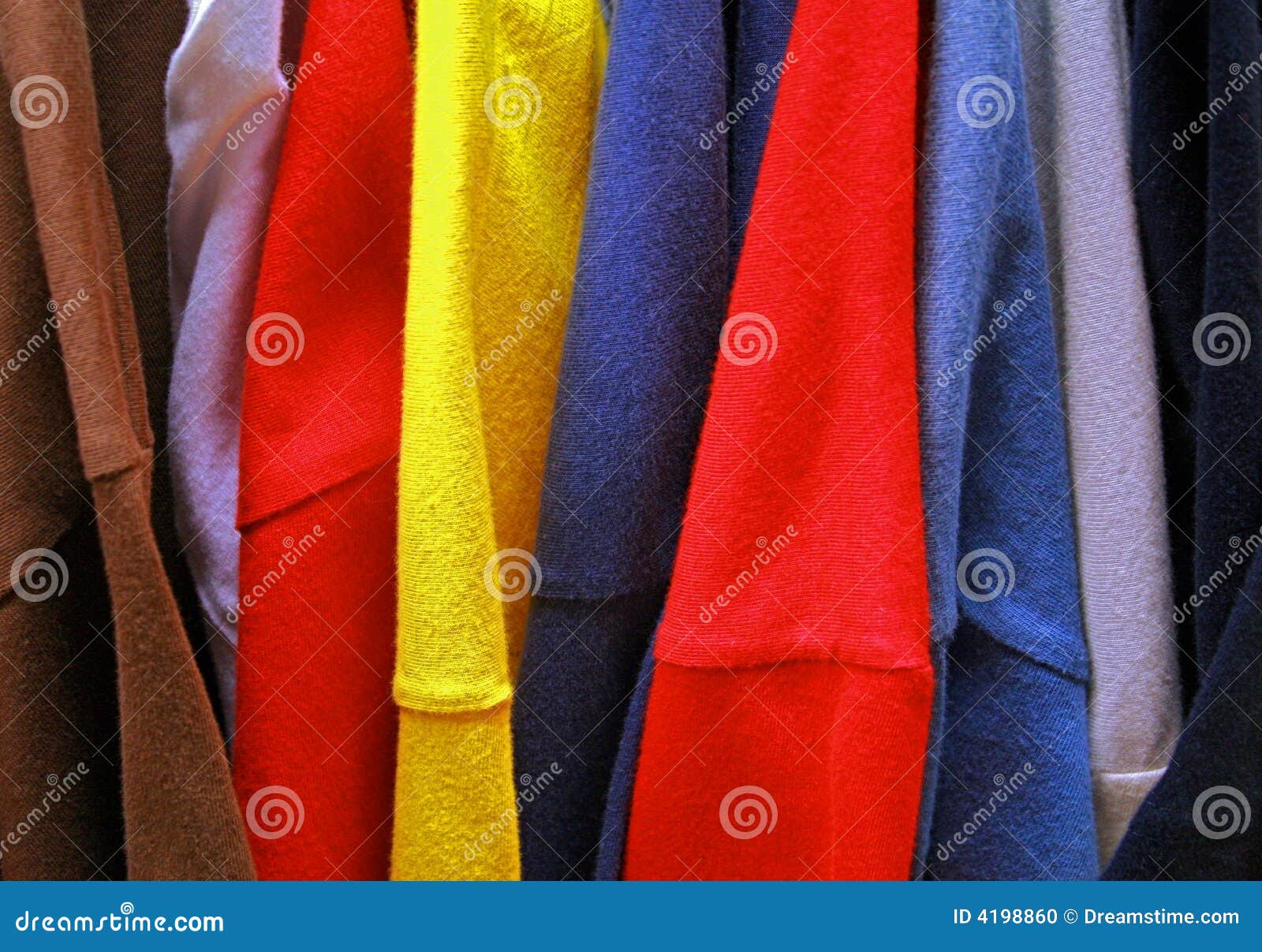 Clothing all colors stock photo. Image of black, yellow - 4198860