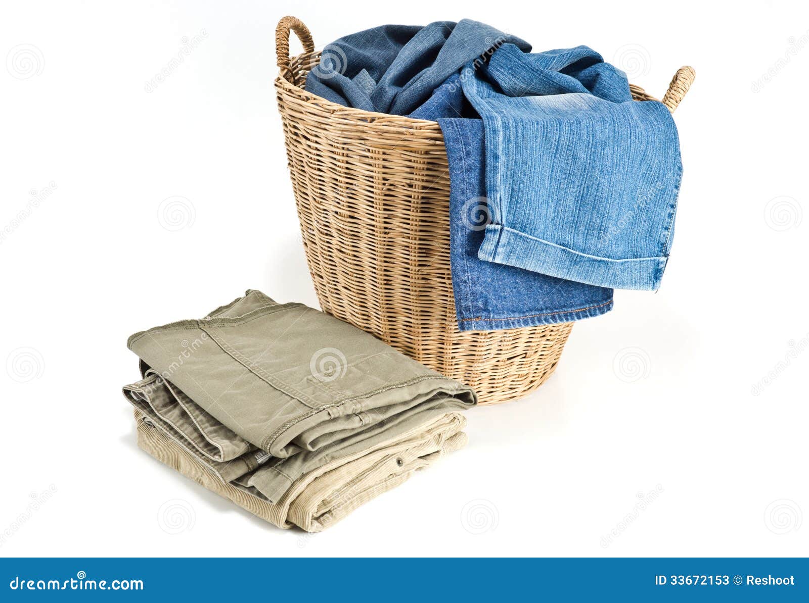 Clothing in basket stock image. Image of white, cloth 33672153