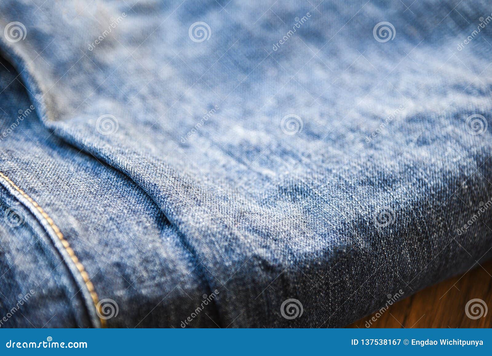 Clothing Denim Jeans Texture Close Up of Blue Jeans Pattern Fold on