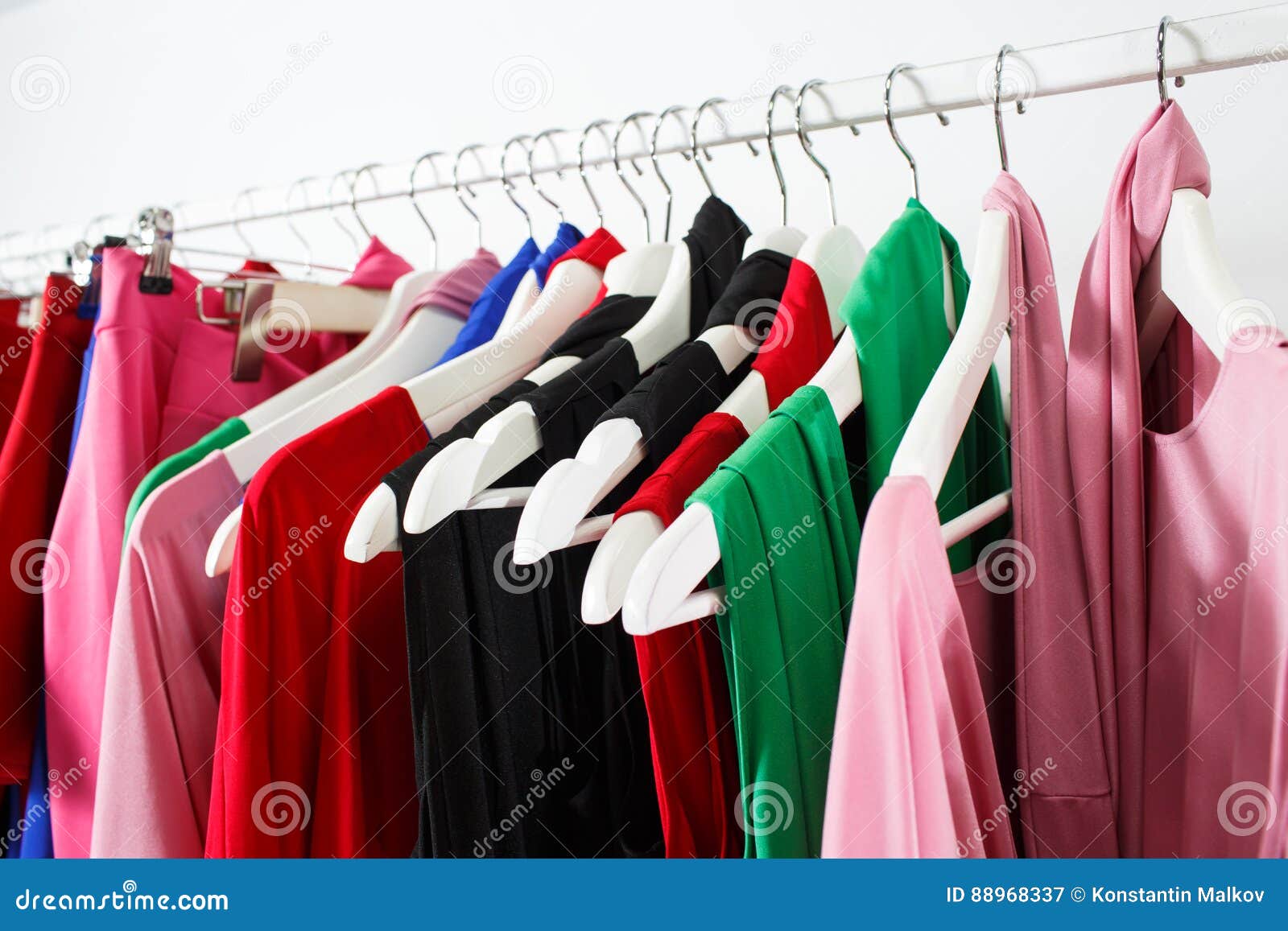 Clothing on Hanger at the Modern Shop Boutique Stock Image Image of